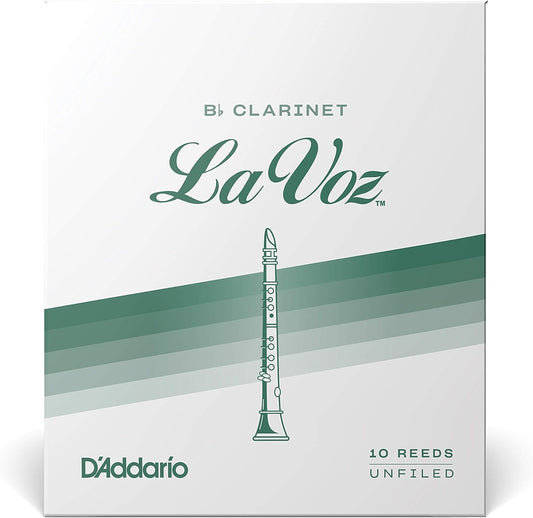 Rico La Voz Bb Clarinet 10-Pack, Medium Soft Strength