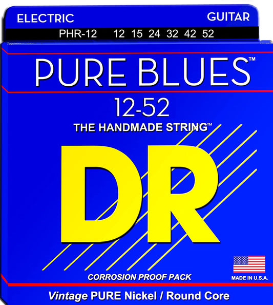 DR Strings PHR-12 Pure Blues Electric Guitar Strings 12-52