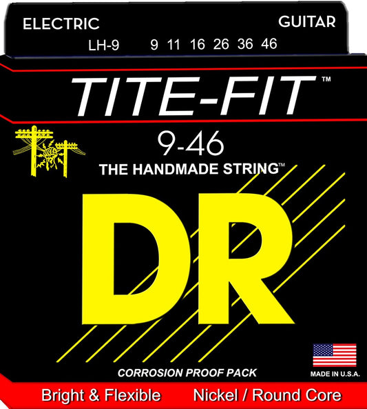 DR Strings LH-9 9-46 Tite-Fit Electric Guitar Strings
