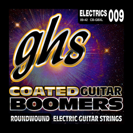 GHS Strings CB-GBXL Coated Boomers Nickel Electric Guitar Strings, Extra Light