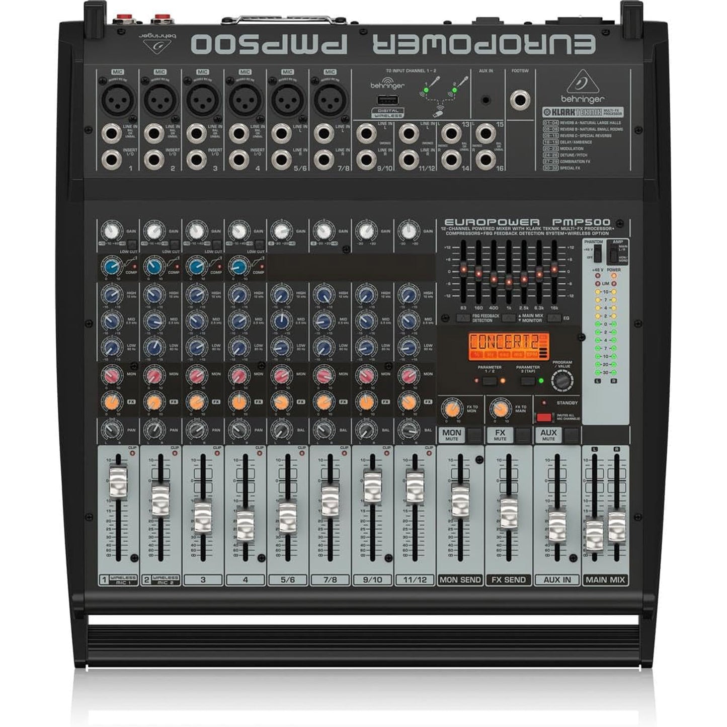 Behringer Europower PMP500 12-Channel 500W Powered Mixer – Alto Music