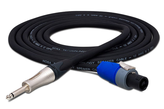 Hosa SKT-215Q Edge Speaker Cable, Neutrik speakON to 1/4 in TS, 15 ft