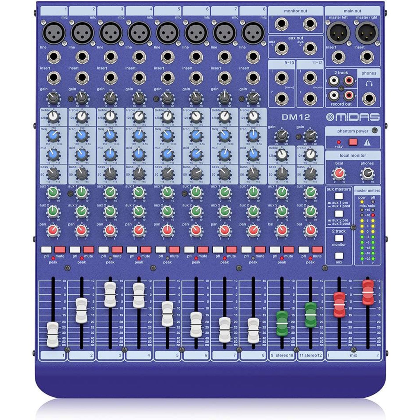 Midas DM12 12 Input Analogue Live and Studio Mixer – Alto Music