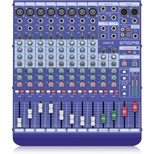 Midas DM12 12 Input Analogue Live and Studio Mixer