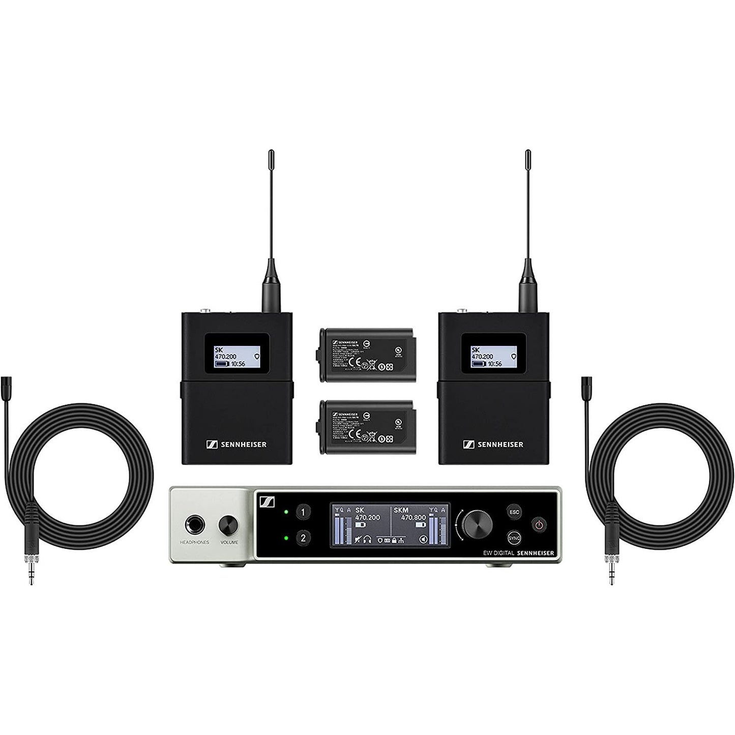 Sennheiser EW-DX MKE 2 Set Dual Lavalier Microphone System - Q1-9 Band