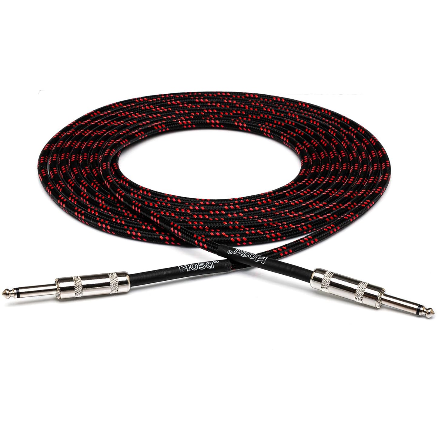 Hosa 3GT-18C5 Guitar Cable Cloth Bk Rd 18ft