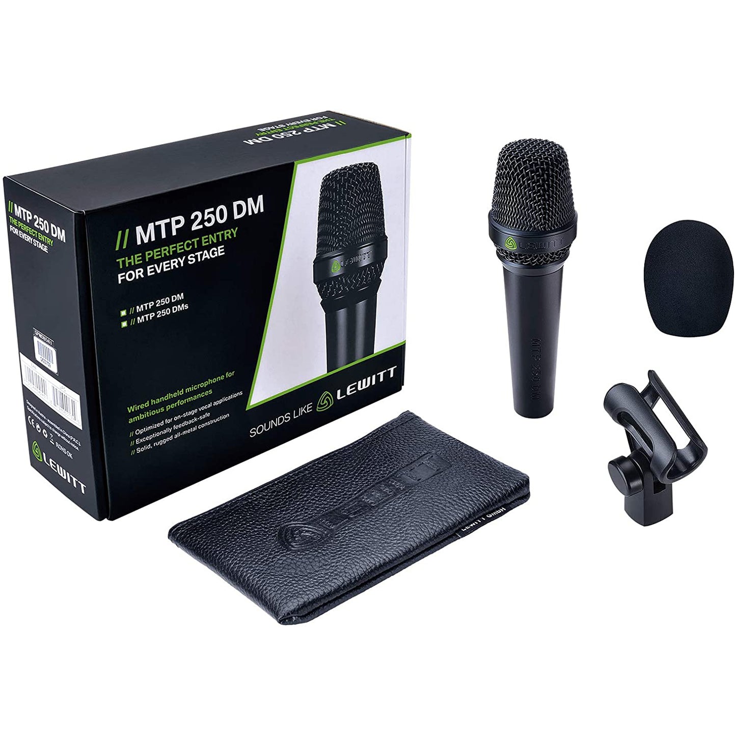 Lewitt MTP-250-DM-S Wired Handheld Dynamic Microphone with On/Off Switch