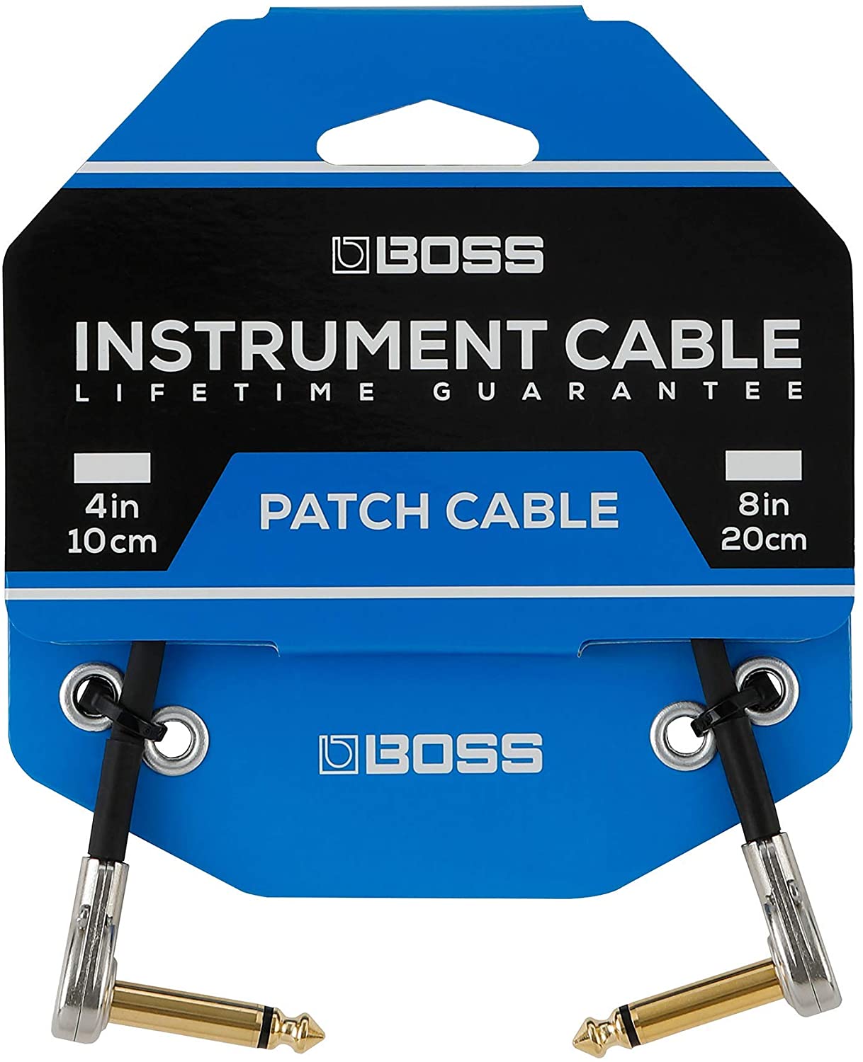 BOSS BPC-4-3 Three Pack 4in/10cm Space-Saving Pedal Patch Cable