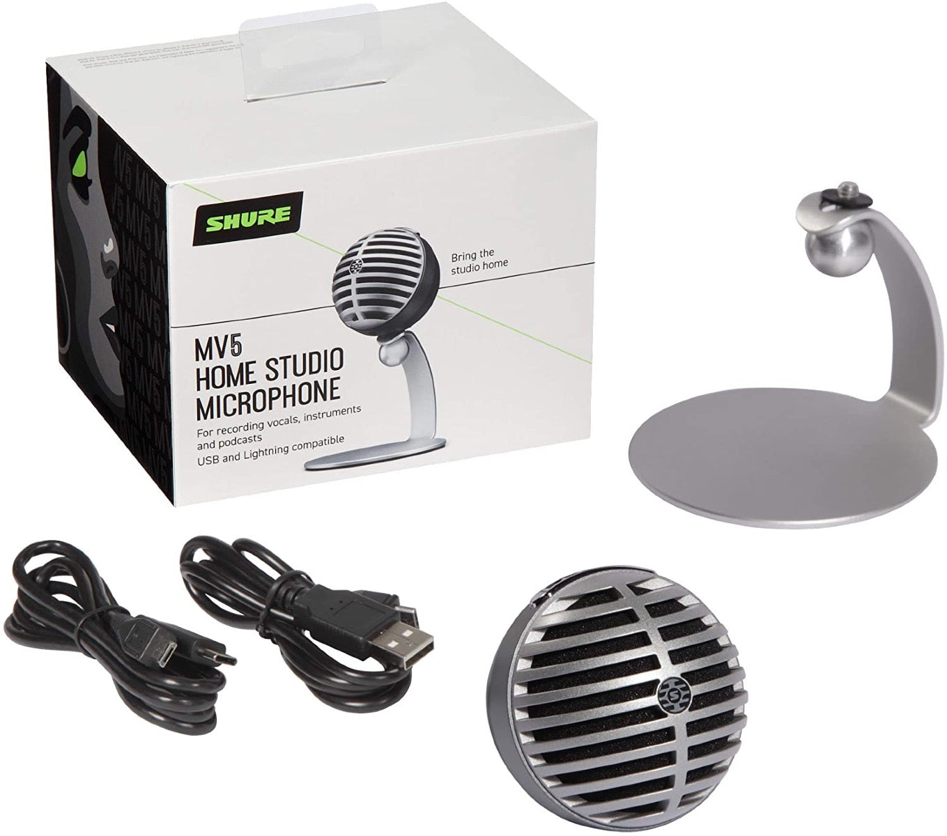Shure MV5-DIG MV5 Home Studio Microphone - Silver