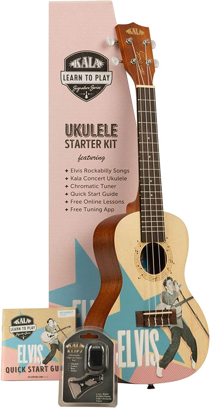 Kala Learn To Play Elvis Rockabilly Concert Ukulele Starter Kit