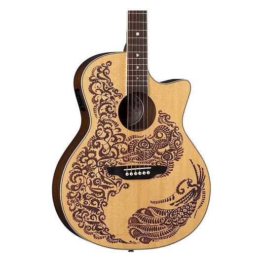 Luna Guitars Henna Paradise Acoustic/Electric Guitar - Open Pore Natural