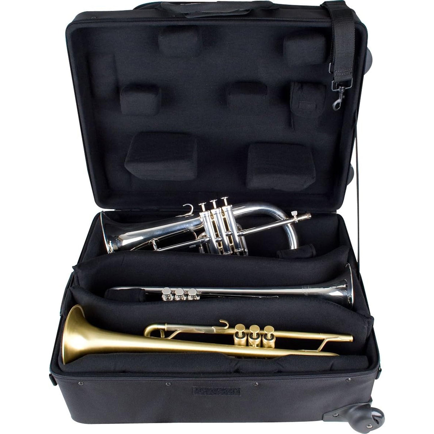 Protec IP301QWL IPAC Quad Horn Case with Wheels - Black