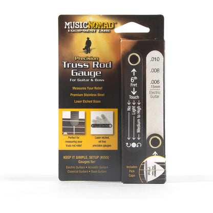 Music Nomad MN600 Precision Truss Rod Neck Relief Gauge Tool w/ Pick Capo