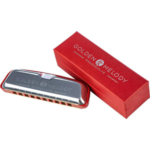 Hohner M544BX-C Progressive Golden Melody Harmonica in the KEY OF C