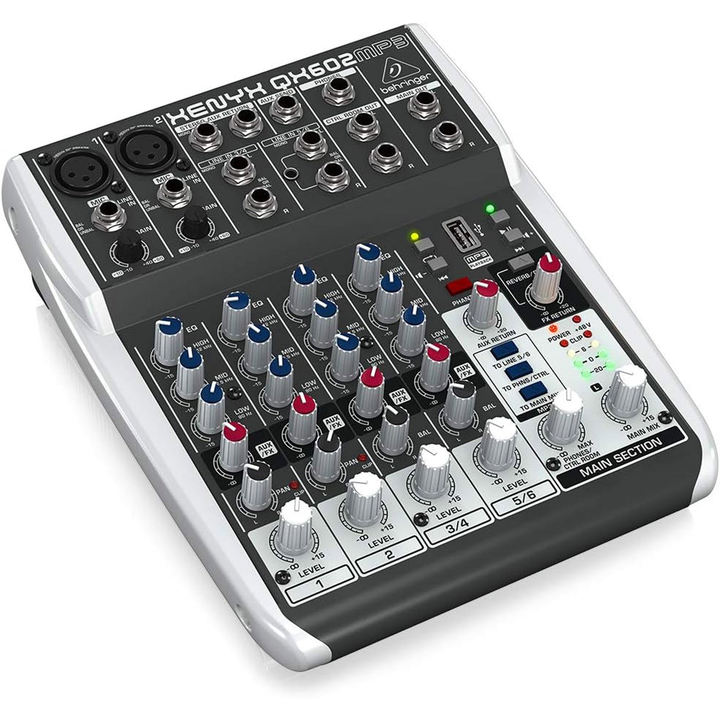 Behringer Xenyx QX602MP3 Mixer with USB MP3 Playback