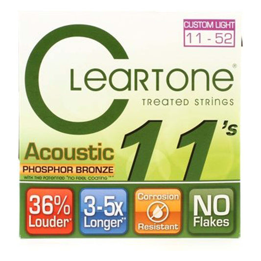 Cleartone 7411 Custom Light Acoustic Guitar Strings - Gauges .011-.052