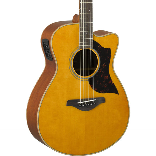 Yamaha AC1MVN Small Body Acoustic Electric Guitar w/ Cutaway in Vintage Natural