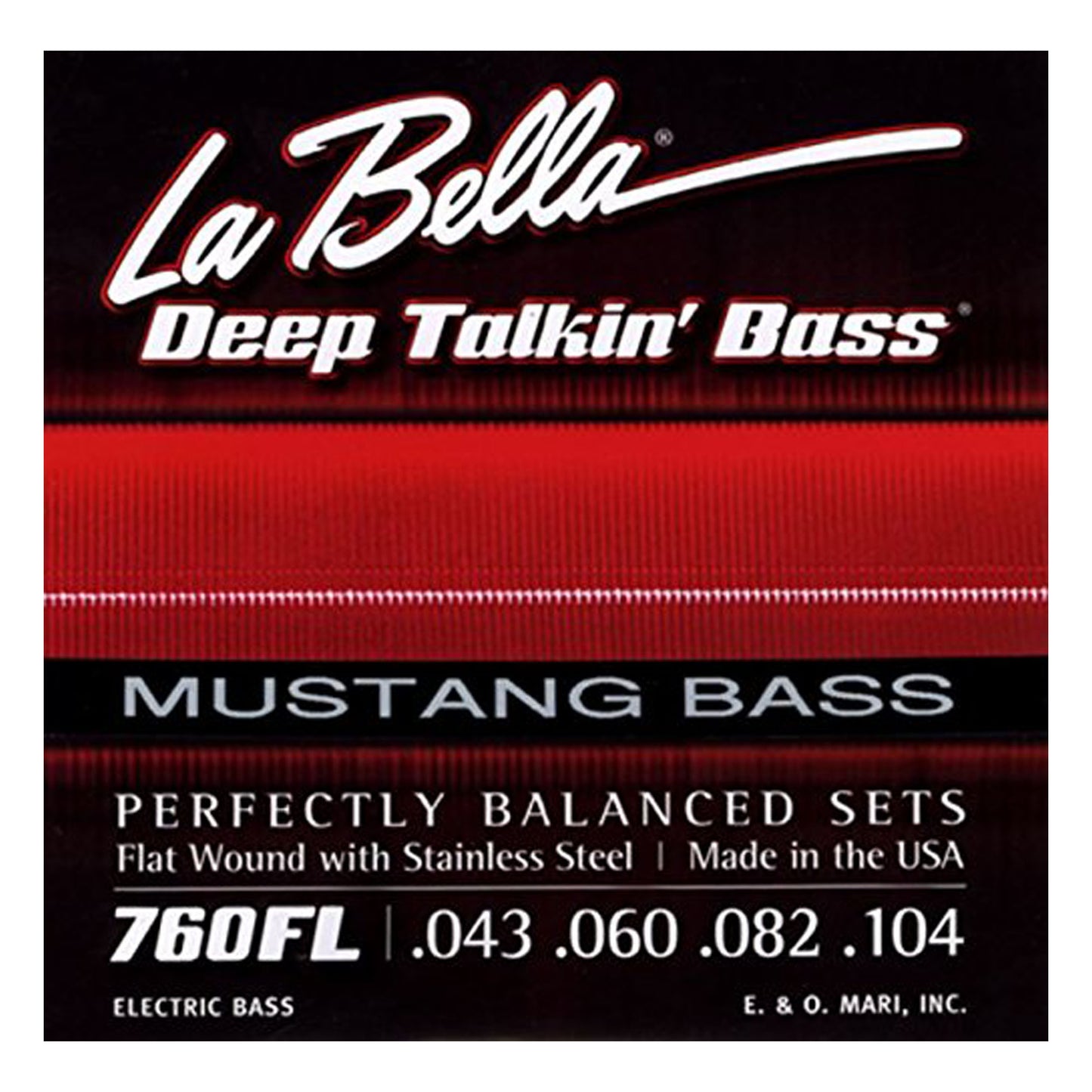 LaBella 760F-MUS Stainless Steel Flat Wound Bass Strings, Custom