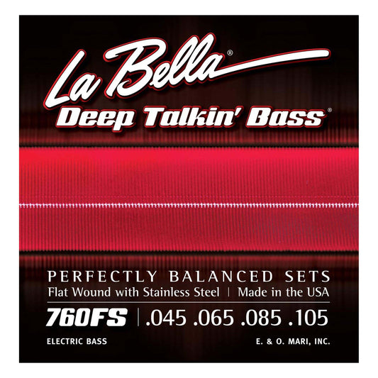 LaBella 760FS Stainless Steel Bass Guitar Strings, Medium