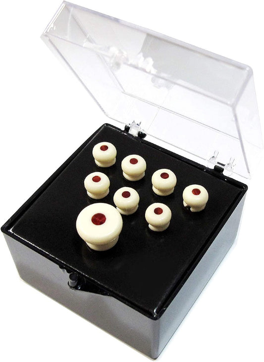 Martin Guitar 18APP60 Bridge and End Pin Set White with Tortoise Inlay