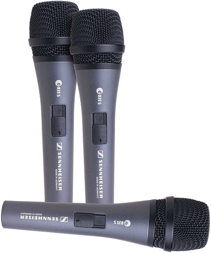 Sennheiser e835 S Live Vocal Microphone with On/Off Switch - 3-pack