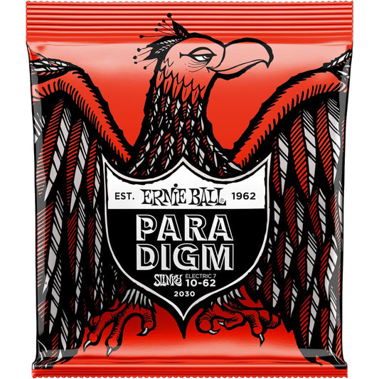 Ernie Ball Paradigm 7-String Skinny Top Heavy Bottom Slinky Electric Guitar Strings, 10-62 Gauge