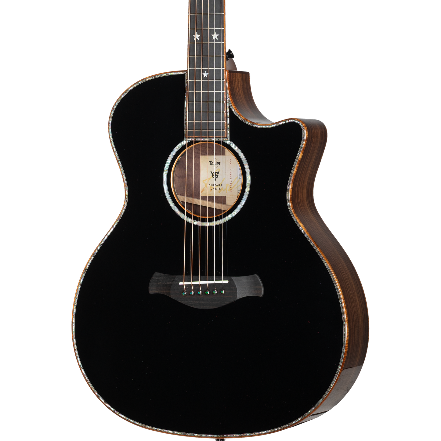 Taylor 814ce Guitars 4 Vets Special Edition Acoustic Electric Guitar - Blacktop