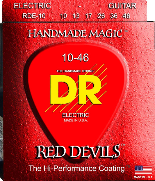 DR Strings Red Devils - Extra-Life Red Coated Electric 10-46