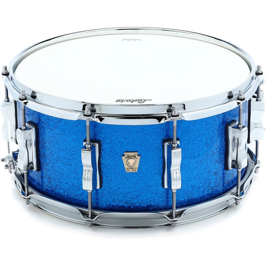 Ludwig Classic Maple 6.5x14 Snare Drum - Blue Sparkle