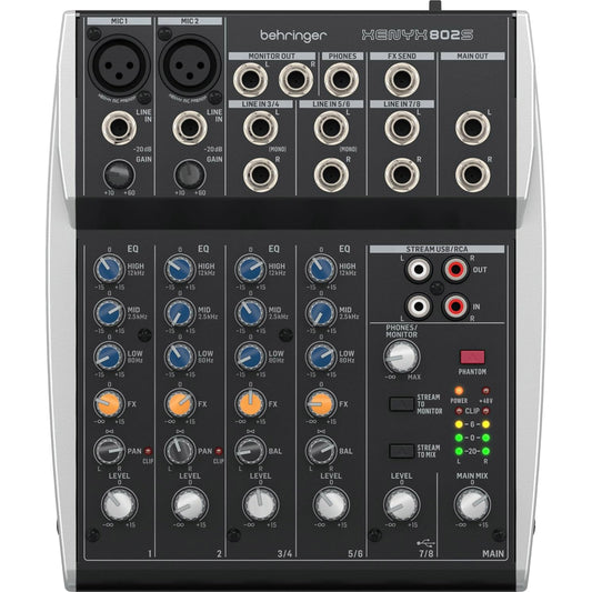 Behringer Xenyx 802S 8-Channel Analog Streaming Mixer