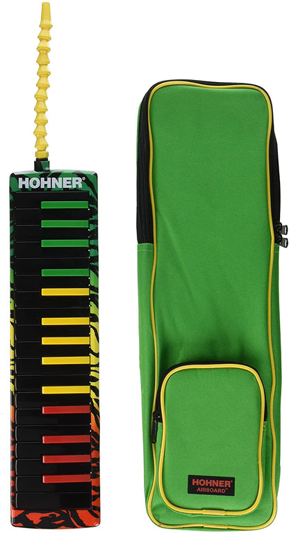 Hohner Airboard32 32 Key Airboard with Bag and Blowflow Mouthpiece - Rasta