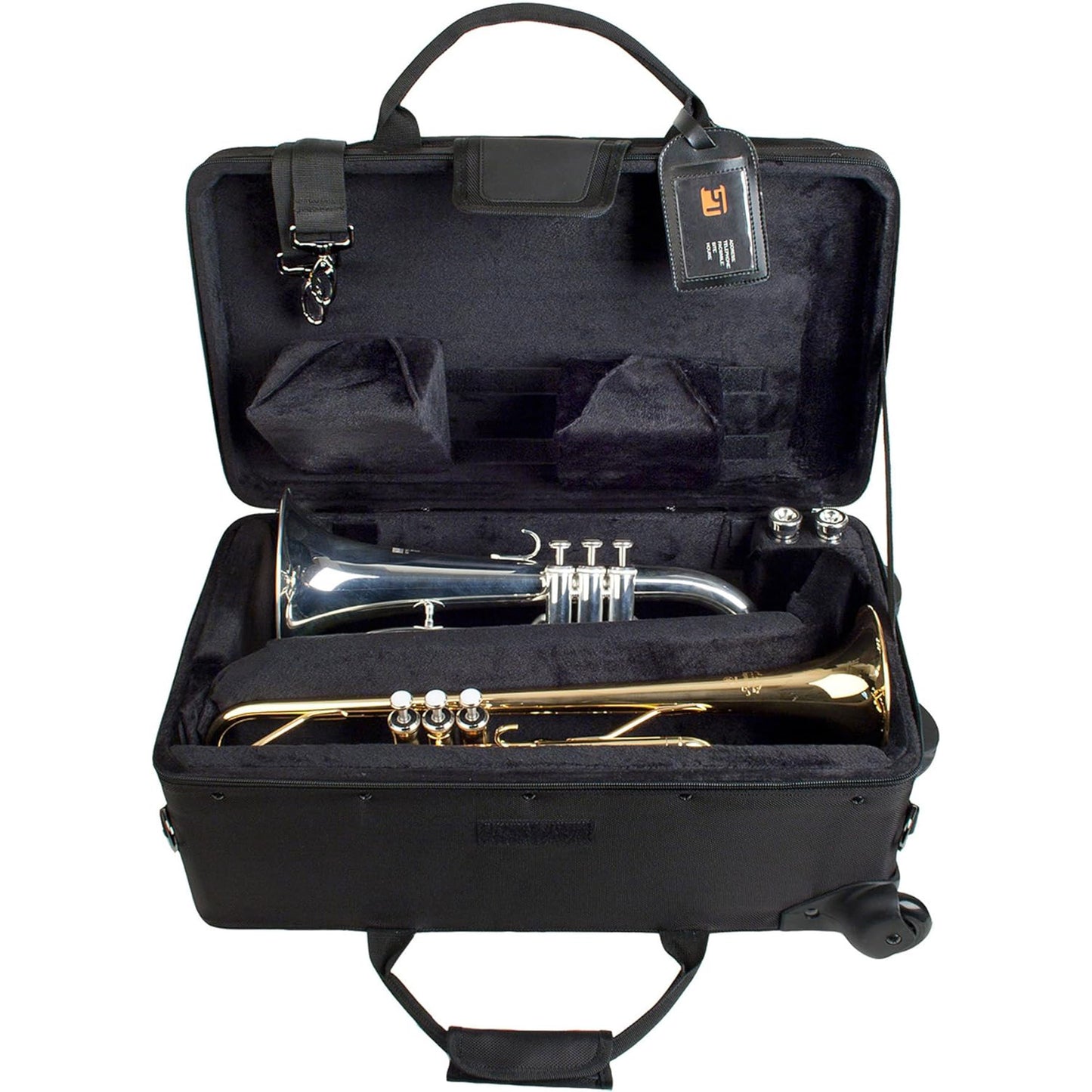 Protec PB301VAX Trumpet/Auxiliary Combo PRO PAC Case with Wheels - Black