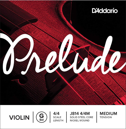 D'Addario J814 4/4M Prelude Silk and Steel violin String, Medium