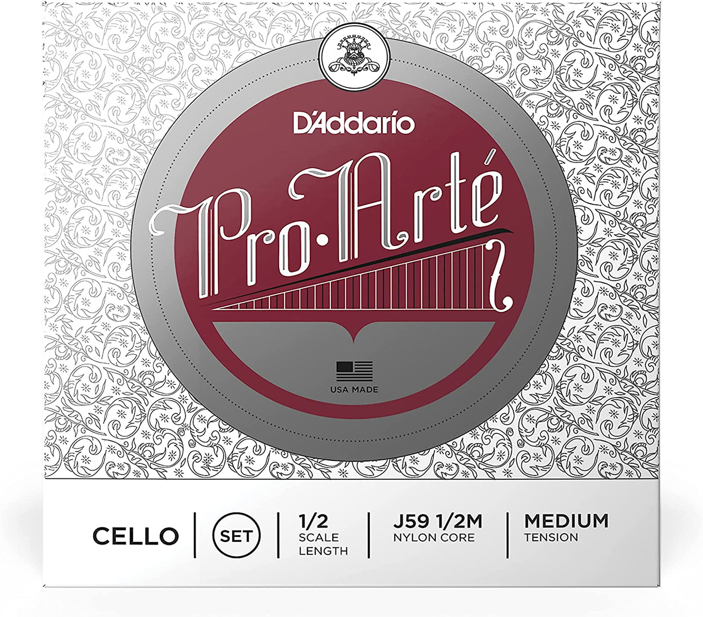 D'Addario J591.2M Pro-Arté Cello 1/2 Scale Medium Tension Set