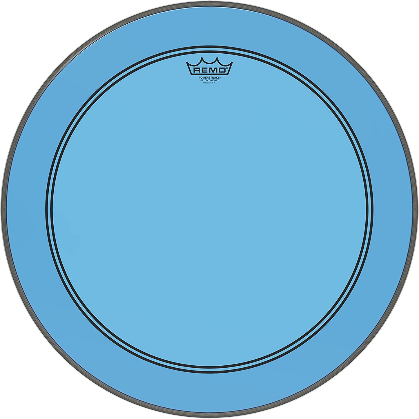 Remo Powerstroke P3 Colortone Blue Bass Drumhead, 22"