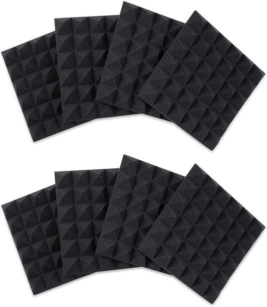 Gator Frameworks 2” Thick Acoustic Foam Pyramid Panels 12”x12”