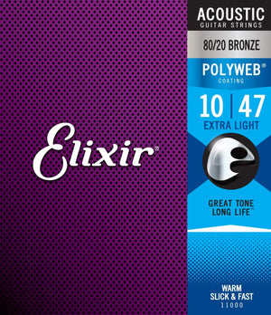 Elixir 11000 Polyweb 80/20 Bronze Acoustic Strings