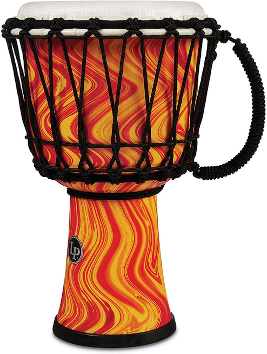 Latin Percussion LP1607OM Djembe, Orange Marble, 7-inch