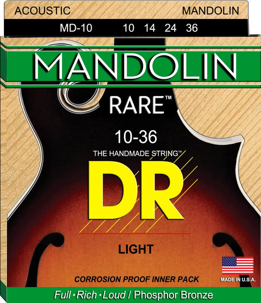 DR STRINGS MD10 Rare Mandolin Strings LITE 10-36