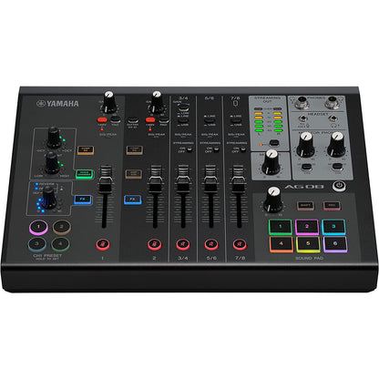 Yamaha AG08 All-In-One Live Streaming Mixer - Black
