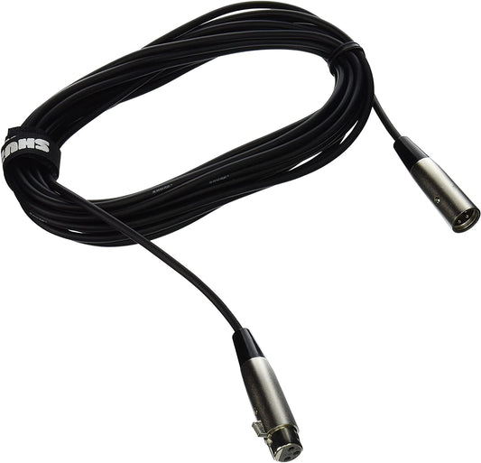 Shure C25J 25' Hi-Flex Cable, Chrome XLR Connectors