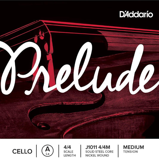 D'Addario J10114.4M Prelude Cello Single A String, 4/4 Scale, Medium Tension