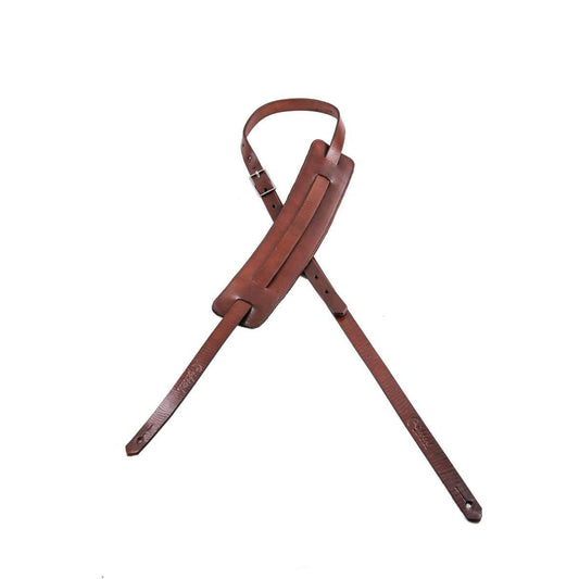 Right On Straps LEATHERCRAFT Slim/Brown leather guitar strap