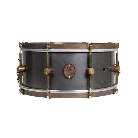 A&F Drum Company 6.5x14 Raw Steel Snare Drum