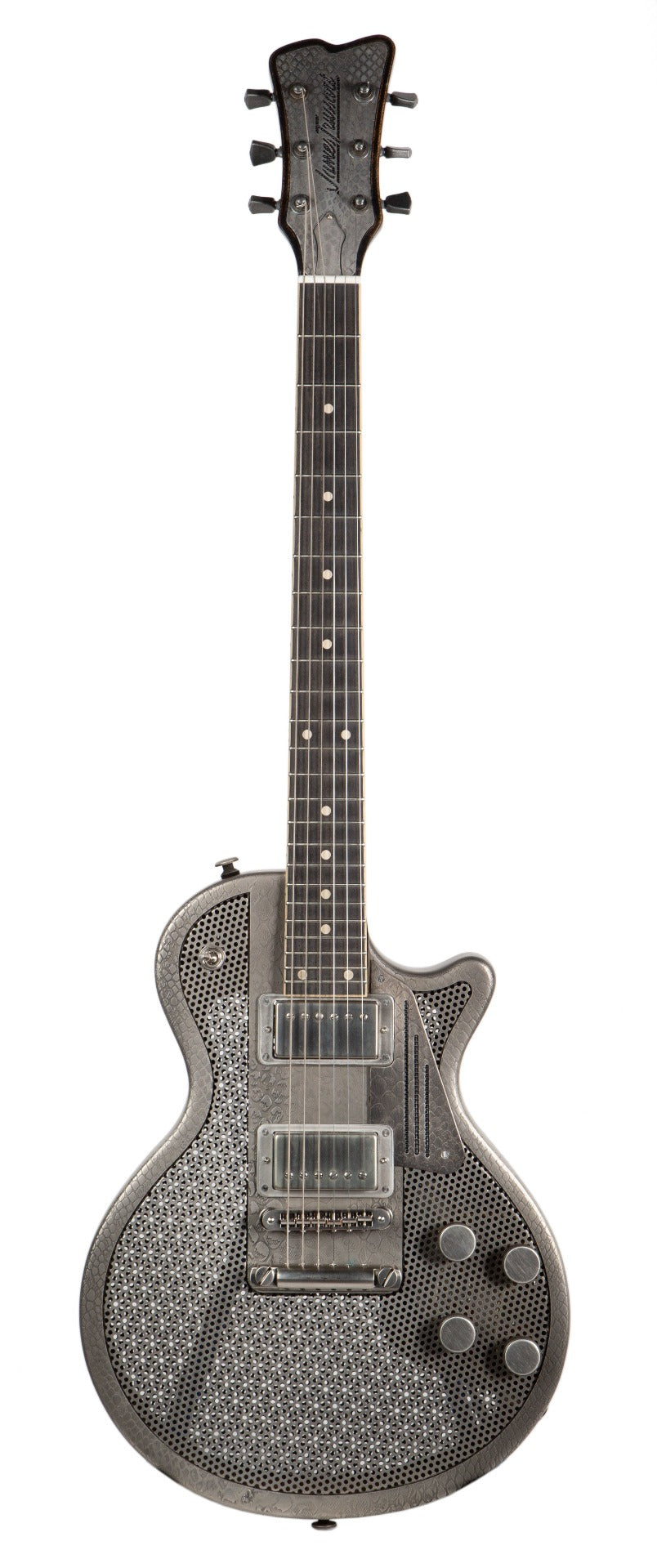 Trussart Steel Deville Electric Guitar in Antique Silver Snakeskin with Case