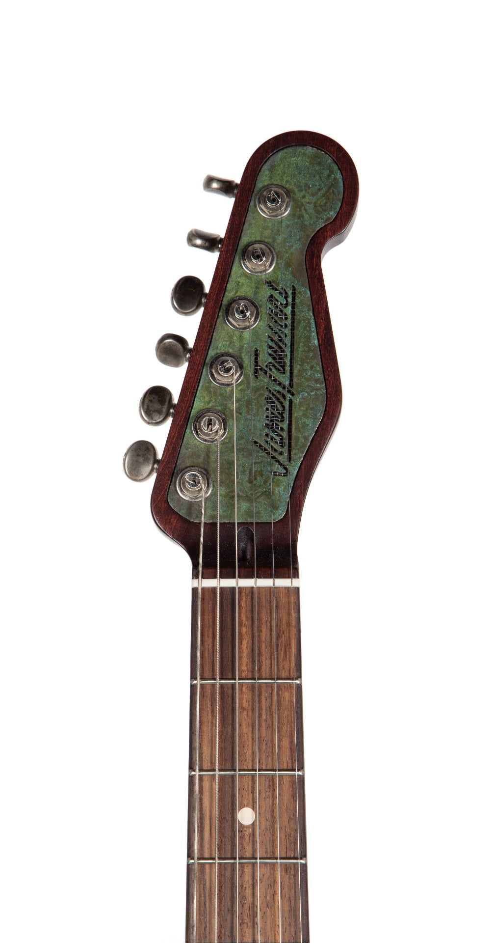 Trussart Steelcaster Electric Guitar in Titanic Green Gator Engraved