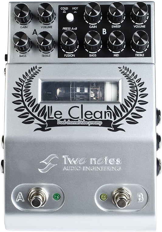 Two Notes LeClean 2-Channel U.S. Tones Tube Preamp Pedal