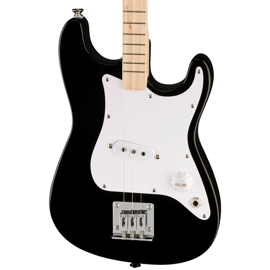 Fender X Loog Stratocaster 3-String Children's Guitar, Black