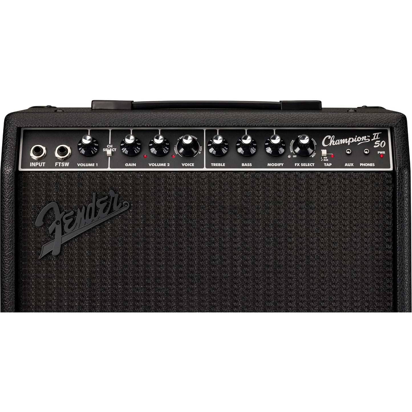 Fender Champion II 50 Blackout Guitar Combo Amplifier, 50W, 120V