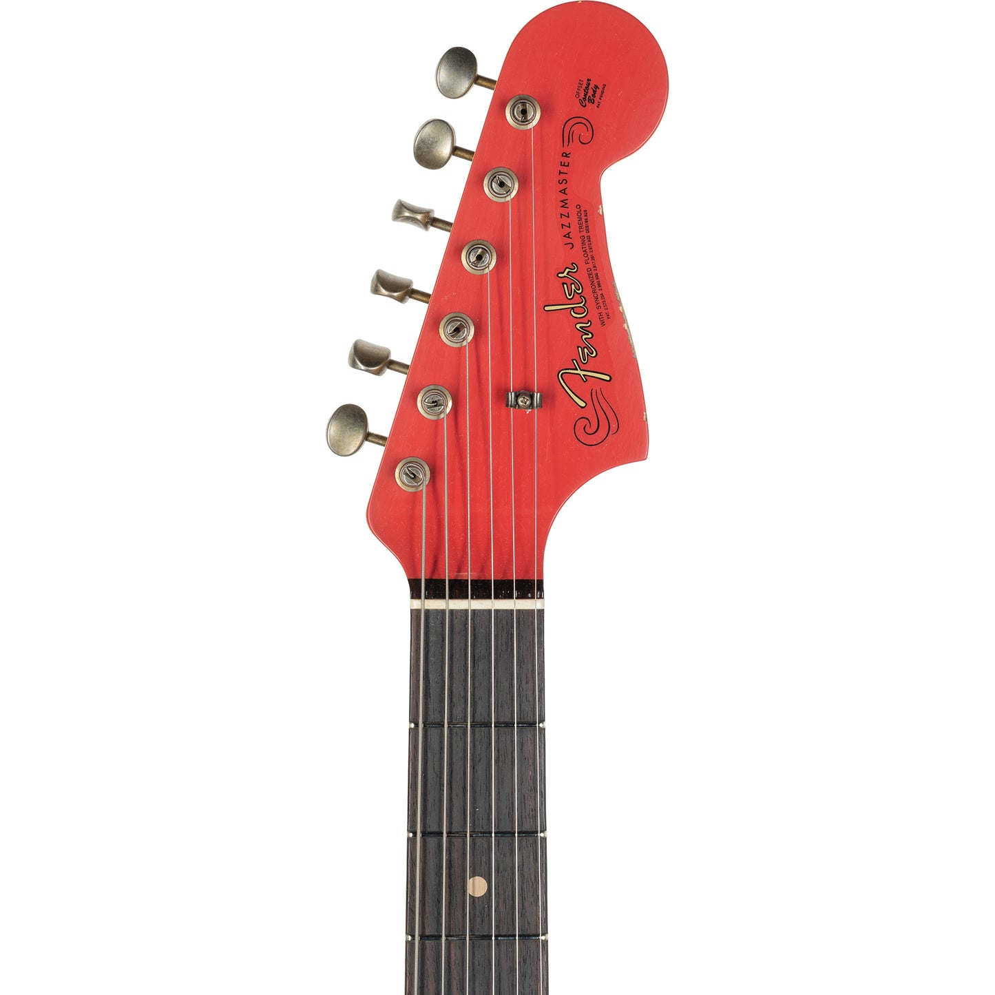 Fender Custom Shop 62 Jazzmaster Relic with Painted Headcap - Fiesta Red